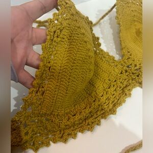 Handmade Crochet Top - Mustard Yellow